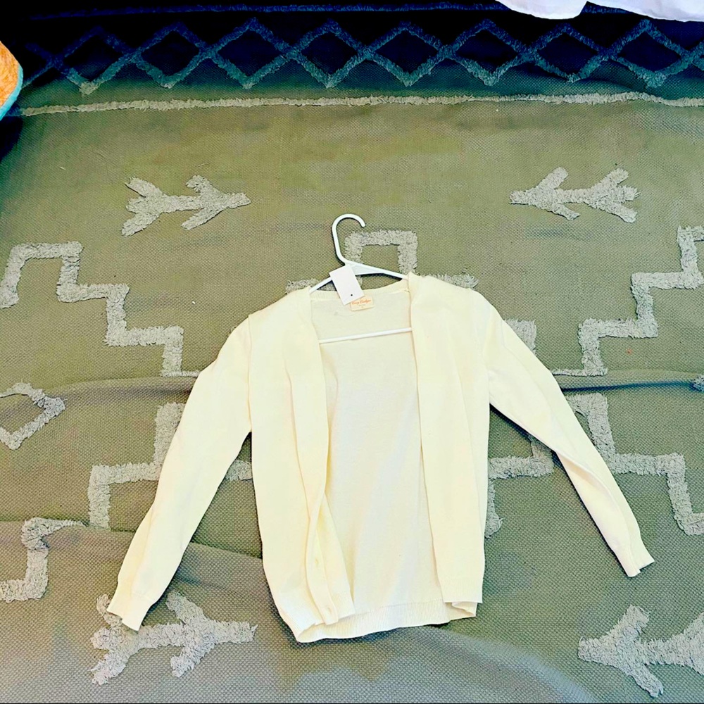 White cardigan